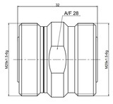 Переходник 716F-716F DIN-female - DIN-female